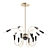 Nordic Iron Loft Chandelier - Stylish Hotel Lobby Lighting 3D model small image 1