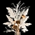 Elegant White Dry Flower Bouquet 3D model small image 2