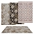 Versatile Set of 6 Rugs 3D model small image 1