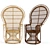 Nanu Heirloom Rattan Peacock Chair: Classic Elegance for Your Home 3D model small image 1