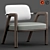 Giorgetti Elsa Chair: Sleek, Stylish, and Comfortable 3D model small image 1