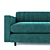 Luxurious Green Velvet Primavera Sofa 3D model small image 3