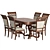 Classic Caesar 3 Dining Set 3D model small image 2