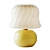 Cream Mushroom Murano Table lamp 3D model small image 2