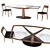 Elegant Diamante Capri Dining Set 3D model small image 1