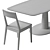 Elegant Diamante Capri Dining Set 3D model small image 7