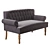 Bjorn Rolled Arm Sofa: Elegant and Comfortable Seating 3D model small image 7