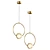 Mairin Pendant Lamp - Elegant Glass and Brass Lighting 3D model small image 3