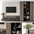 Modern Concrete and Wood TV Wall 3D model small image 1