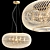 Luxury Gold Pendant Light: Ideal Lux Pasha 3D model small image 1