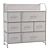 Modern Wood-Top Wide Chest of Drawers 3D model small image 5