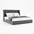 Dallas OM Bed: Sleek & Modern King-Size 3D model small image 1