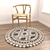 Round Rugs Set: 6 Unique Designs 3D model small image 2