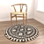 Round Rugs Set: 6 Unique Designs 3D model small image 6