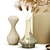 Decorative Vase Set with Dried Flowers 3D model small image 4