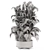 Rustic Metal Pot Bush Set 3D model small image 6