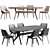 Customizable Rolf Benz Dining Set 3D model small image 1