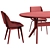 Customizable Rolf Benz Dining Set 3D model small image 6