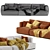 Muuto Connect 3-Seater Modern Sofa 3D model small image 7