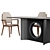 Elegant Febe Dining Set 3D model small image 3