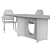 Elegant Febe Dining Set 3D model small image 7