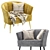 ELJIN Armchair: Elegant and Comfortable 3D model small image 5