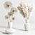 Concrete Vase Bouquet with Pampas and Dry Hogweed 3D model small image 3