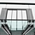 Transparent Balcony Canopy 3D model small image 2