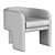 Sleek Milo Baughman Armchair 3D model small image 4