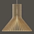 Eco-Style Wooden Pendant Lamp 3D model small image 2