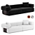 Luxurious Fendi Truman Sofa 3D model small image 1