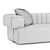 Luxurious Fendi Truman Sofa 3D model small image 6