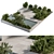 Outdoor Oasis Bench-Pound Combo 3D model small image 2