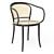 Pale Green Cane Armchair: Classic Elegance 3D model small image 2