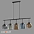 Sleek Black Glass Pendant Light 3D model small image 1