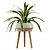 Everett Ceramic Planter with Wooden Stand 3D model small image 3