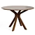 Sleek Espresso Dining Table 3D model small image 1