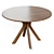 Sleek Espresso Dining Table 3D model small image 4
