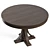 Elegant Distressed Grey Pedestal Table 3D model small image 5