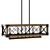 Rustic Wood Rectangle Chandelier 3D model small image 1