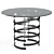 Glamorous Chrome Dining Table 3D model small image 4