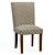 Classic Brown Upholstered Parsons Chair 3D model small image 1