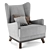 Elegant Oxford Armchair 3D model small image 1