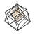 Modern Glass Cub Pendant 3D model small image 1