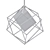 Modern Glass Cub Pendant 3D model small image 2