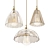 Retro Chic Glass Pendant Light 3D model small image 1