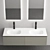 Sleek 1400mm Bath Vanity 3D model small image 3