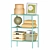 Turquoise Metal Shelving Unit: BAGGEBO 2 3D model small image 1