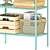 Turquoise Metal Shelving Unit: BAGGEBO 2 3D model small image 3