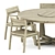 Sleek Costes Dining Set 3D model small image 2